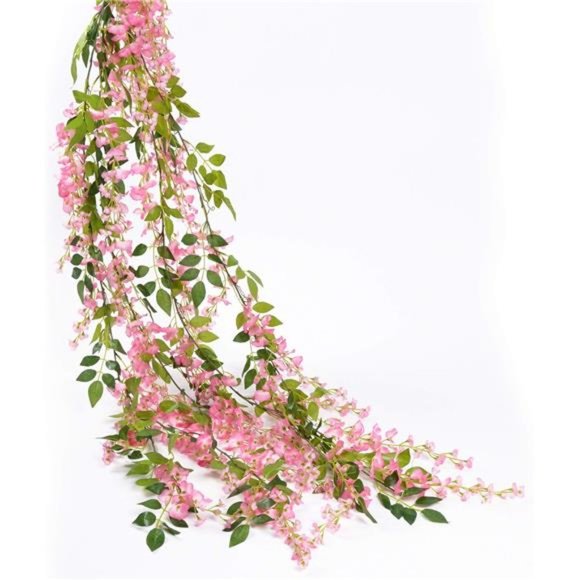 Wisteria Artificial Flowers Garland, 4 Pcs Total 28.8ft Artificial Wisteria Vine - Picture 5 of 7
